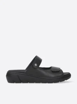 DAMES Wolky Slippers<Cyprus - zwart leer