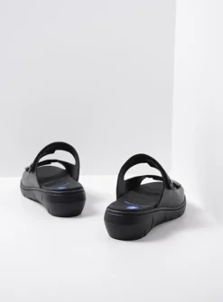 DAMES Wolky Slippers<Cyprus - zwart leer