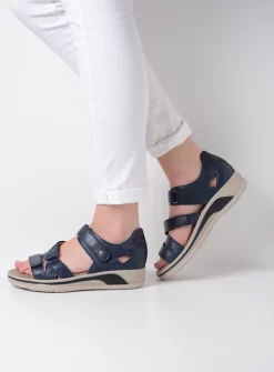 DAMES Wolky Sandalen<Desh - blauw leer