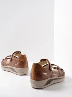 DAMES Wolky Sandalen<Desh - cognac leer