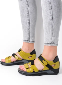 DAMES Wolky Sandalen<Desh - olijfgroen leer
