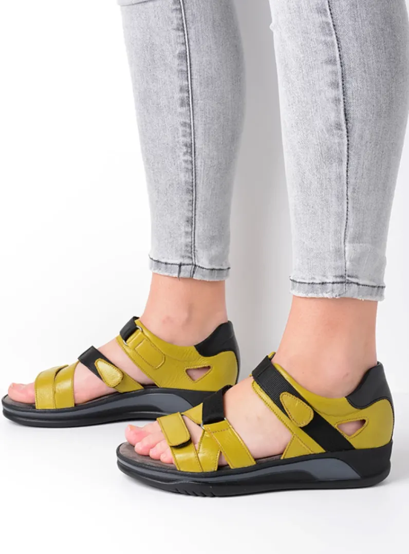 DAMES Wolky Sandalen<Desh - olijfgroen leer