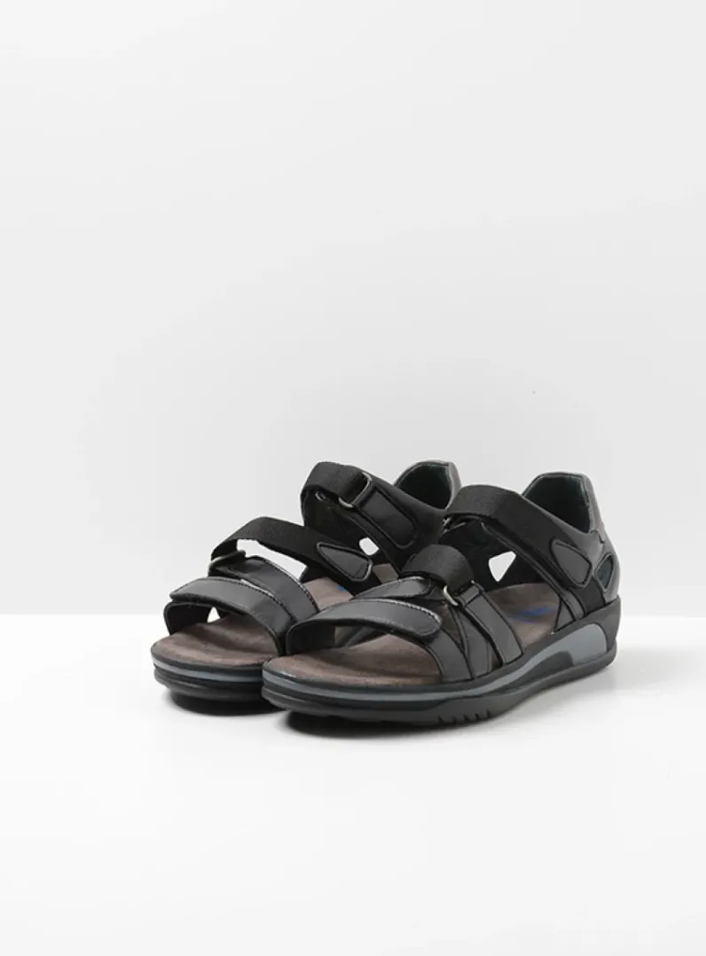 DAMES Wolky Sandalen<Desh - zwart leer