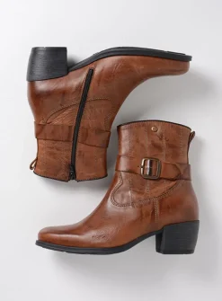 DAMES Wolky Halfhoge Laarzen|Cowboylaarzen<Dexter - cognac leer