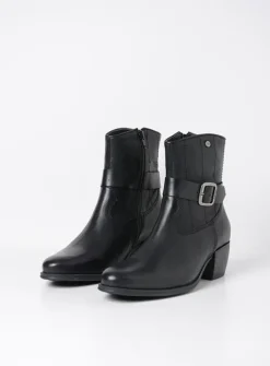 DAMES Wolky Halfhoge Laarzen|Cowboylaarzen<Dexter - zwart leer