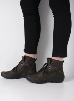 DAMES Wolky Hoge Veterschoenen|Herfst/Winter<Diana - asfalt nubuck