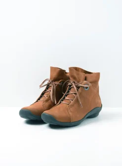 DAMES Wolky Hoge Veterschoenen|Herfst/Winter<Diana - cognac nubuck