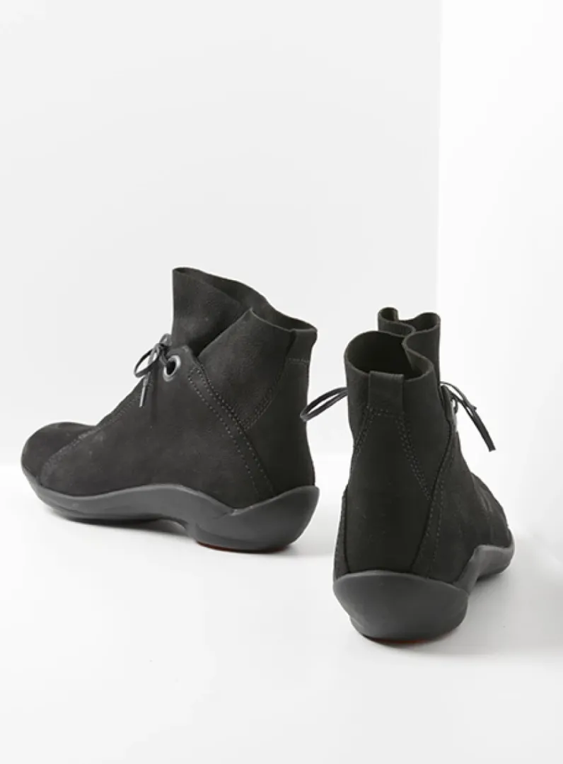 DAMES Wolky Hoge Veterschoenen|Herfst/Winter<Diana - zwart nubuck