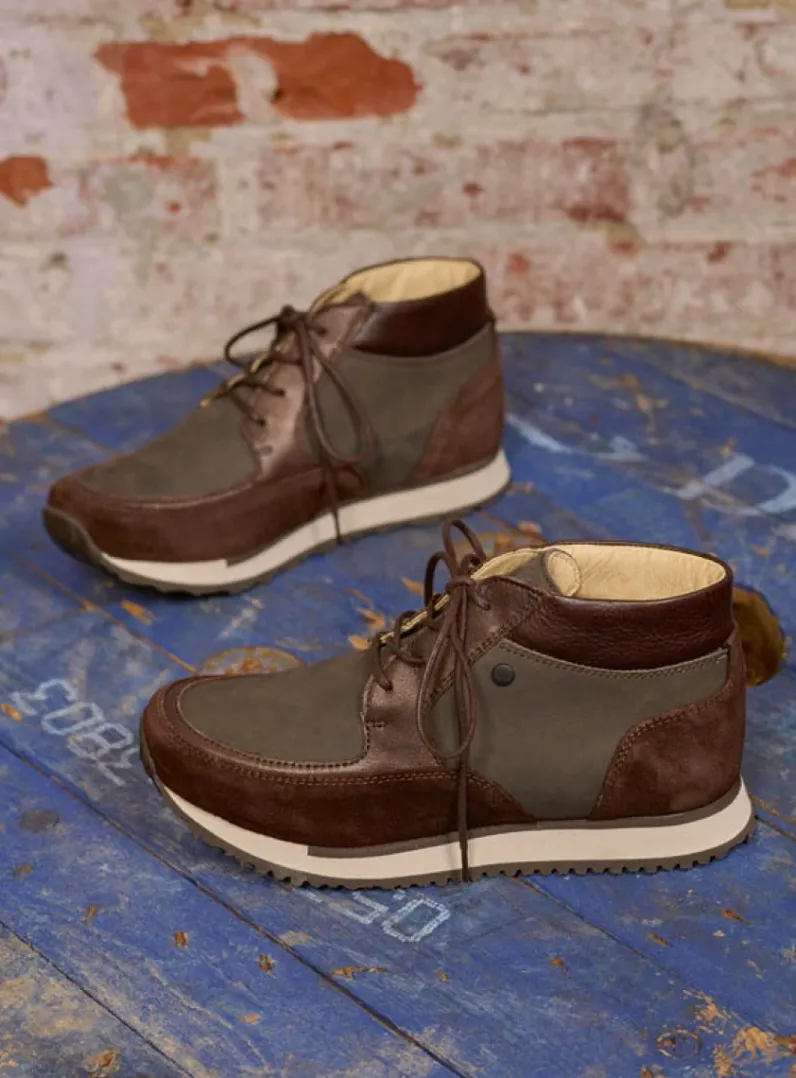 DAMES Wolky Hoge Veterschoenen|Wandelschoenen<e-Boot - asfalt combi leer