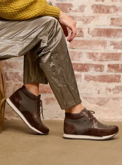 DAMES Wolky Hoge Veterschoenen|Wandelschoenen<e-Boot - asfalt combi leer