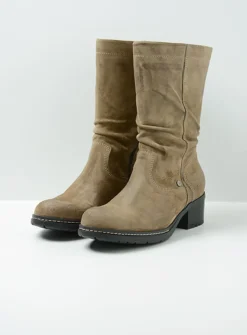 DAMES Wolky Halfhoge Laarzen|Herfst/Winter<Edmonton - taupe suede