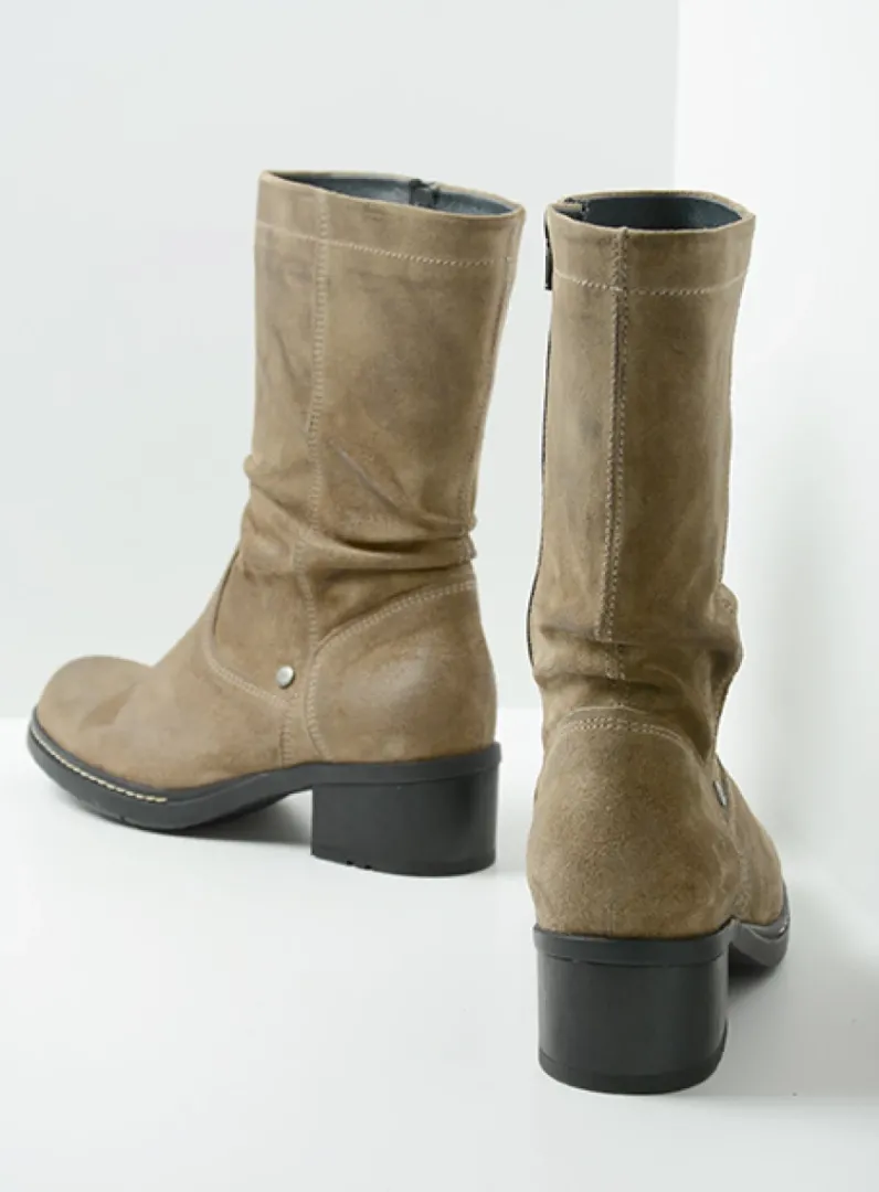DAMES Wolky Halfhoge Laarzen|Herfst/Winter<Edmonton - taupe suede