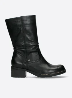 DAMES Wolky Halfhoge Laarzen|Herfst/Winter<Edmonton - zwart gepoetst leer