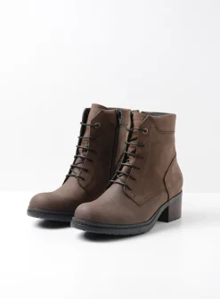 DAMES Wolky Hoge Veterschoenen|Veterlaarzen<Edson XW - bruin nubuck
