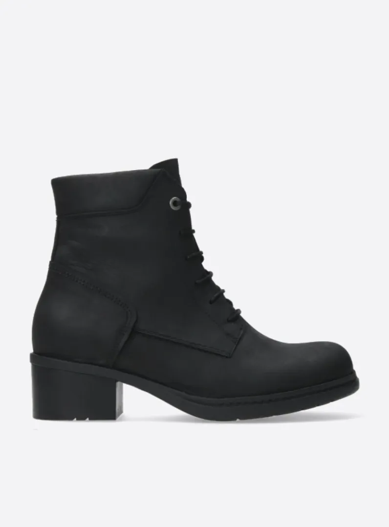 DAMES Wolky Hoge Veterschoenen|Veterlaarzen<Edson XW - zwart nubuck
