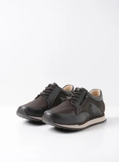 DAMES Wolky Lage Veterschoenen|Wandelschoenen<e-Go S2F - asfalt combi stretch leer