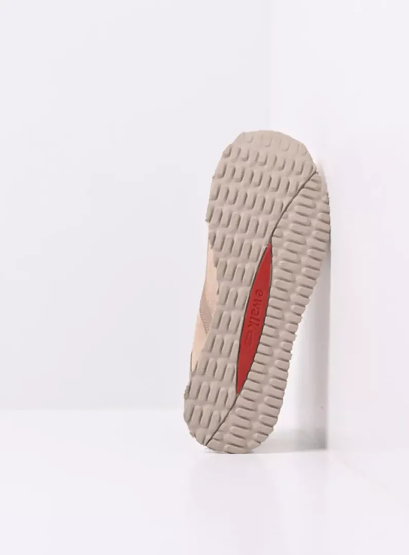 DAMES Wolky Lage Veterschoenen|Wandelschoenen<e-Go S2F - beige combi stretch leer