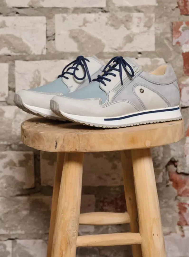 DAMES Wolky Lage Veterschoenen|Wandelschoenen<e-Go S2F - blauw combi stretch leer