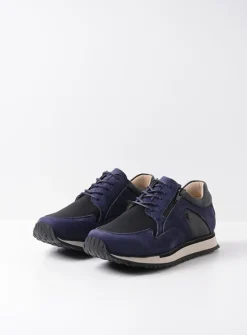 DAMES Wolky Lage Veterschoenen|Wandelschoenen<e-Go S2F - paars combi stretch leer