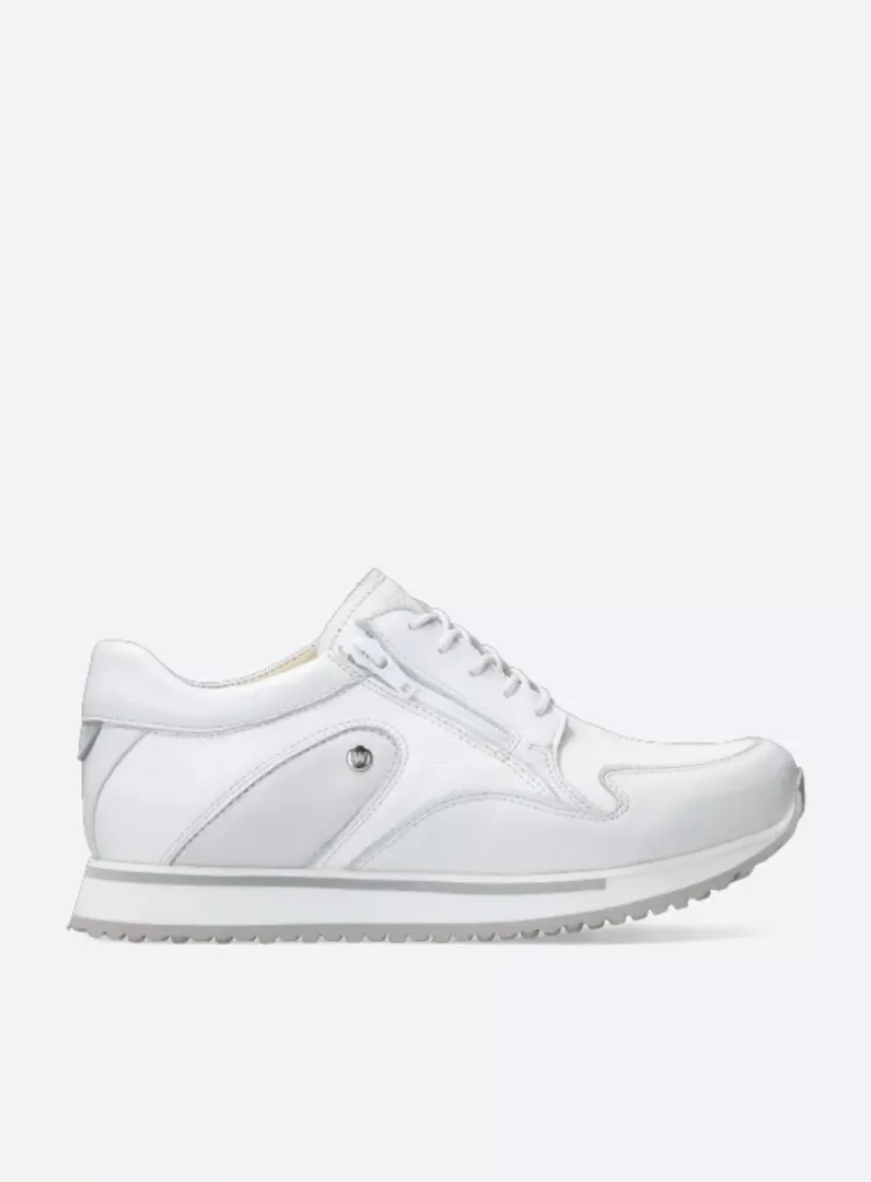 DAMES Wolky Lage Veterschoenen|Wandelschoenen<e-Go S2F - wit combi stretch leer