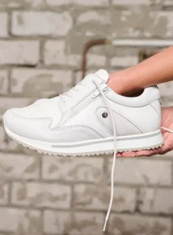 DAMES Wolky Lage Veterschoenen|Wandelschoenen<e-Go S2F - wit combi stretch leer