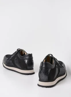 DAMES Wolky Lage Veterschoenen|Wandelschoenen<e-Go S2F - zwart combi stretchleer