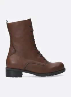 DAMES Wolky Veterlaarzen|Halfhoge Laarzen<Emery HV - 20430 cognac leer