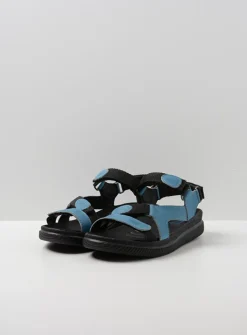 DAMES Wolky Sandalen<Energy Lady - jeans gevet leer