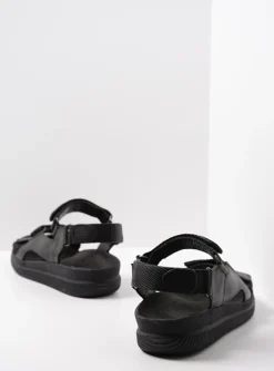 Heren Wolky Sandalen Voor Heren<Energy Men - zwart gevet leer