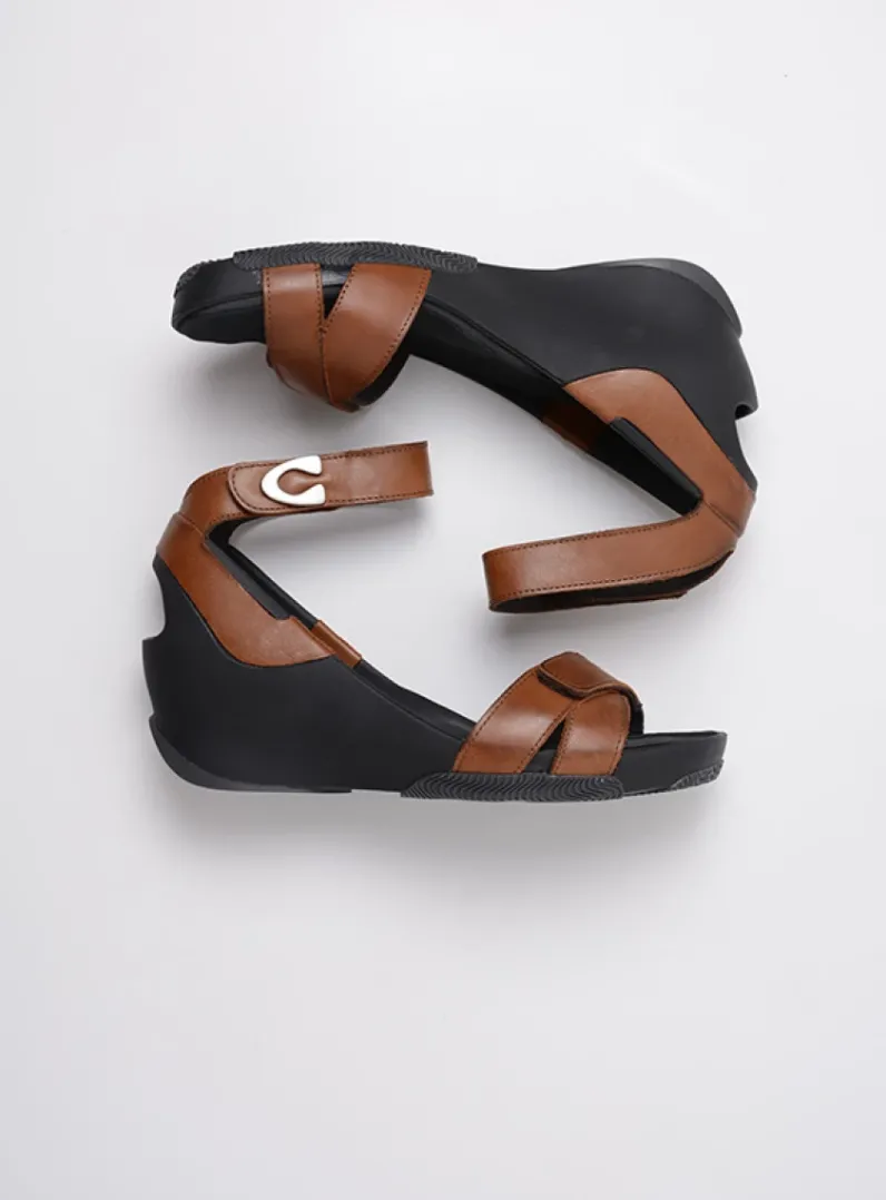 DAMES Wolky Sandalen<Era - cognac leer