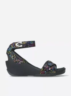 DAMES Wolky Sandalen<Era - zwart/multi flower nubuck