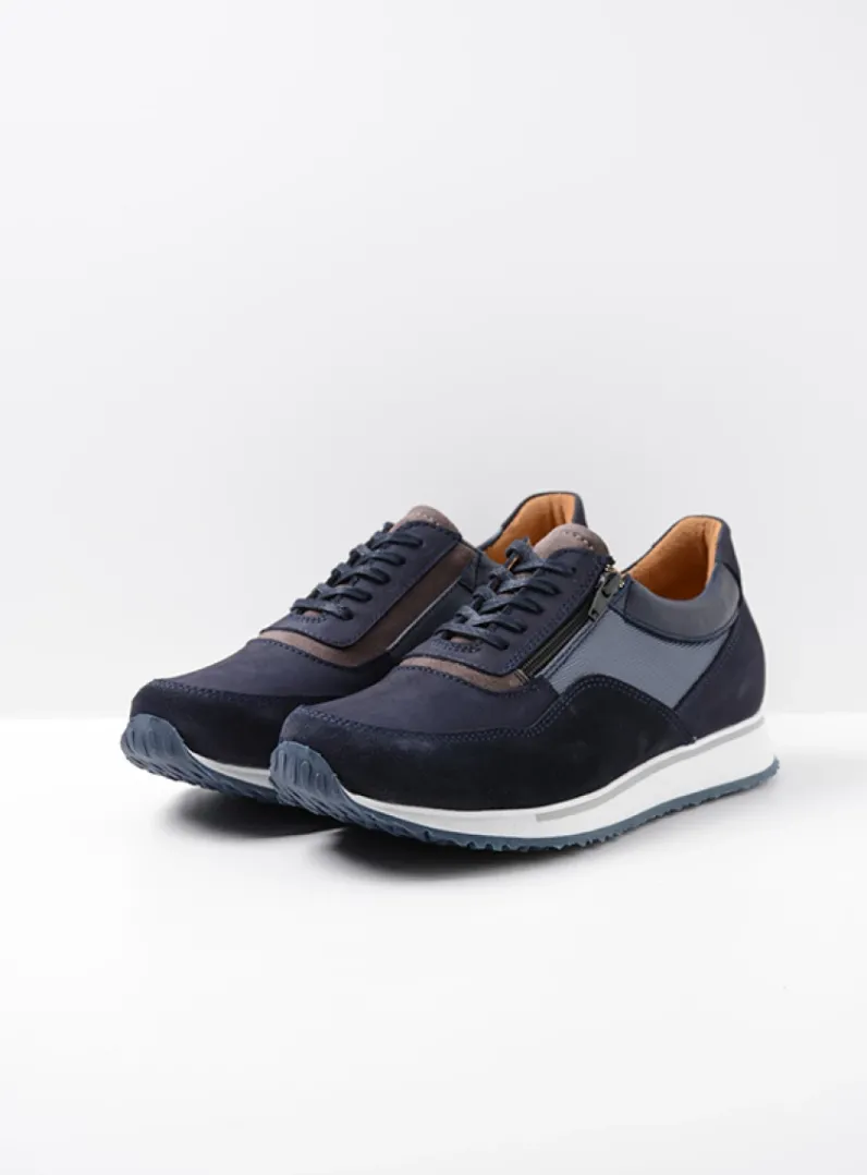 Heren Wolky Veterschoenen Heren|Sneakers Heren<e-Runner - blauw combi leer