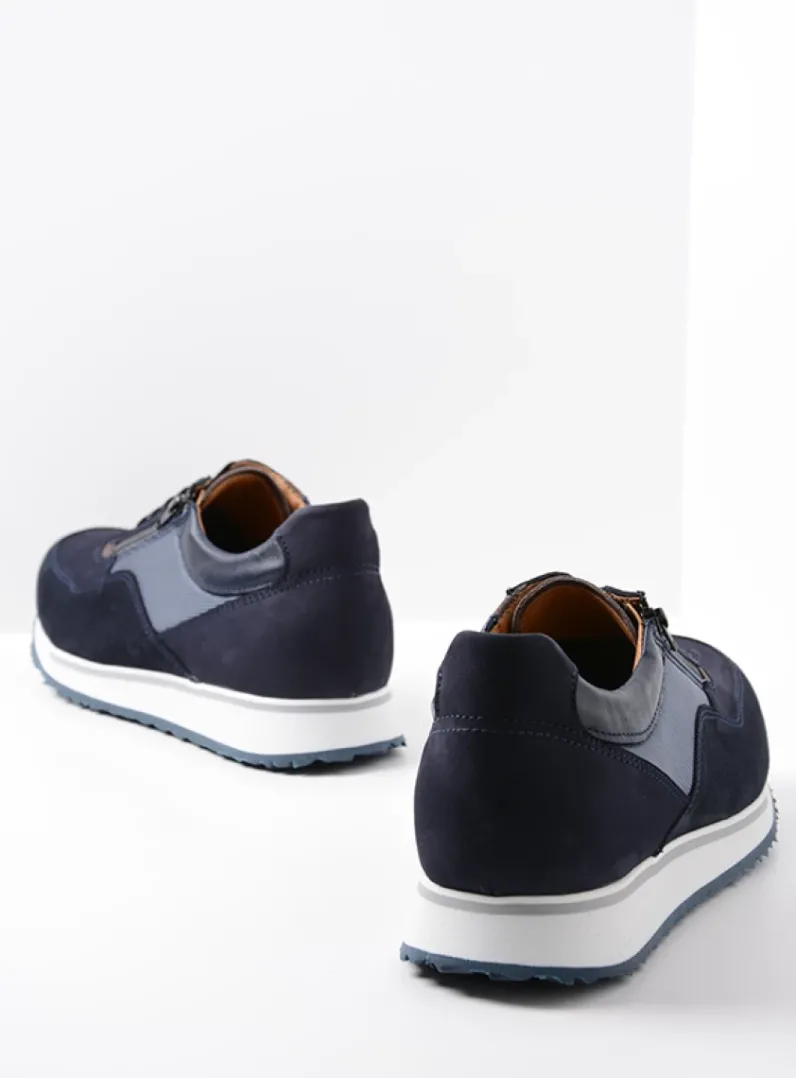 Heren Wolky Veterschoenen Heren|Sneakers Heren<e-Runner - blauw combi leer