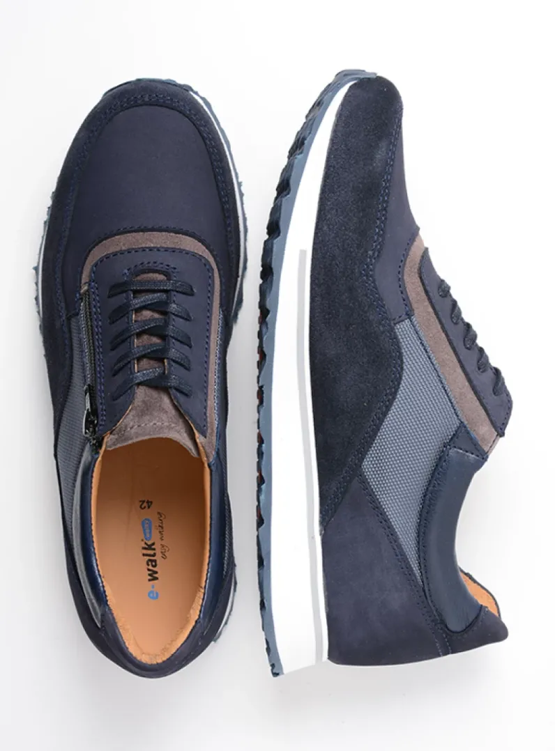 Heren Wolky Veterschoenen Heren|Sneakers Heren<e-Runner - blauw combi leer