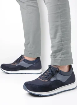 Heren Wolky Veterschoenen Heren|Sneakers Heren<e-Runner - blauw combi leer