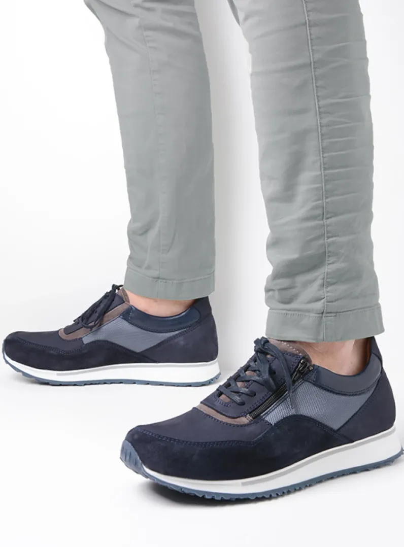 Heren Wolky Veterschoenen Heren|Sneakers Heren<e-Runner - blauw combi leer