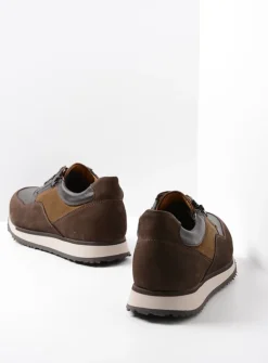 Heren Wolky Veterschoenen Heren|Sneakers Heren<e-Runner - bruin combi leer