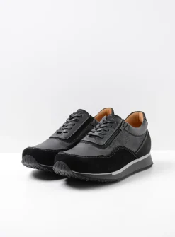 Heren Wolky Veterschoenen Heren|Sneakers Heren<e-Runner - zwart combi leer