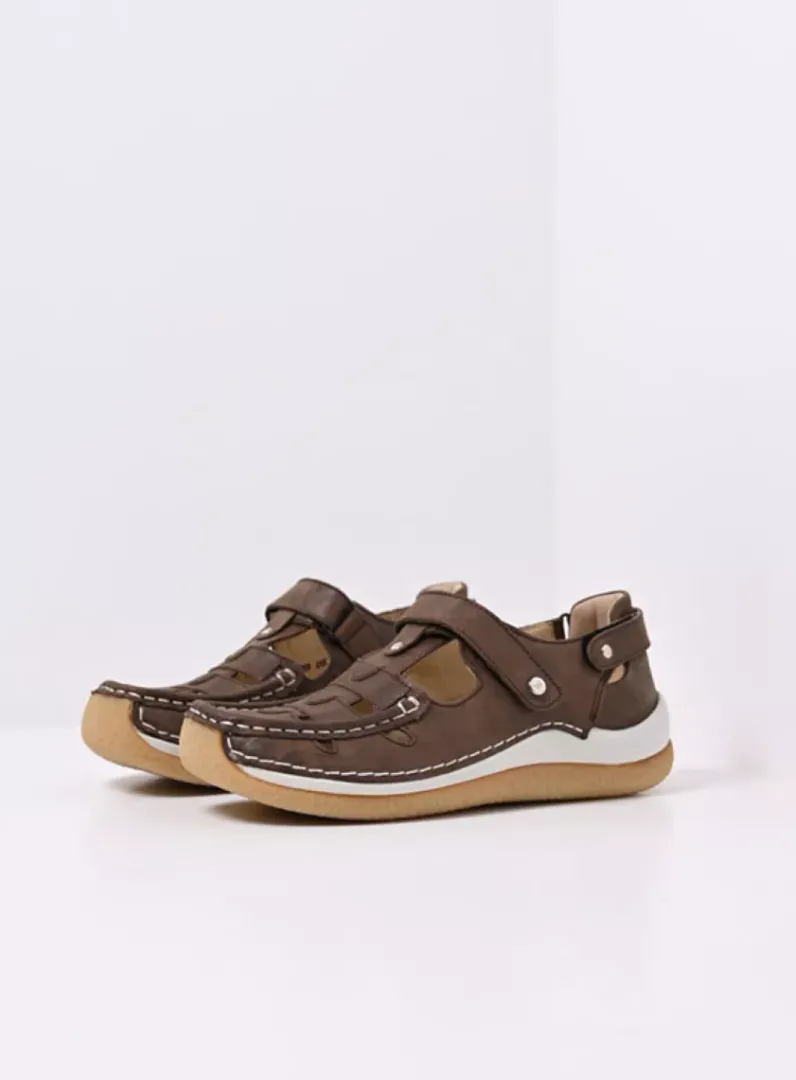 DAMES Wolky Bandschoenen<Esperanza - cederbruin leer