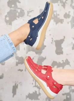 DAMES Wolky Bandschoenen<Esperanza - denim effectleer