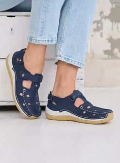 DAMES Wolky Bandschoenen<Esperanza - denim effectleer