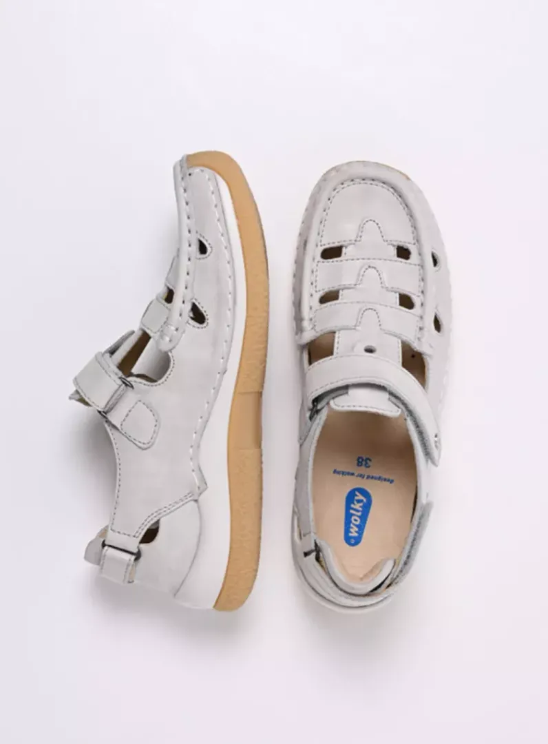 DAMES Wolky Bandschoenen<Esperanza - gebroken wit effectleer