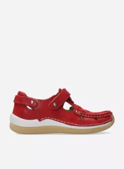 DAMES Wolky Bandschoenen<Esperanza - rood effectleer