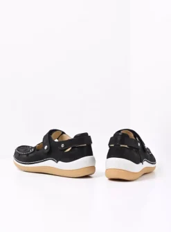 DAMES Wolky Bandschoenen<Esperanza - zwart effectleer