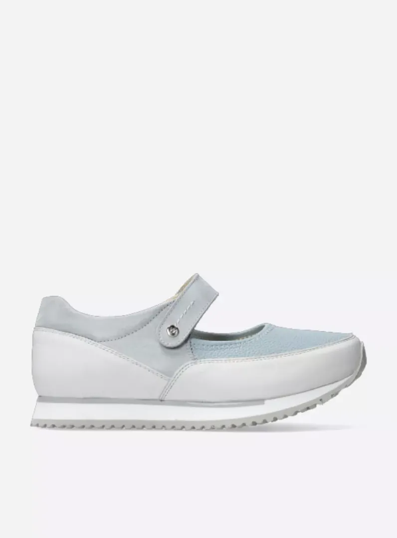 DAMES Wolky Wandelschoenen|Bandschoenen<e-Step - blauw combi stretch leer