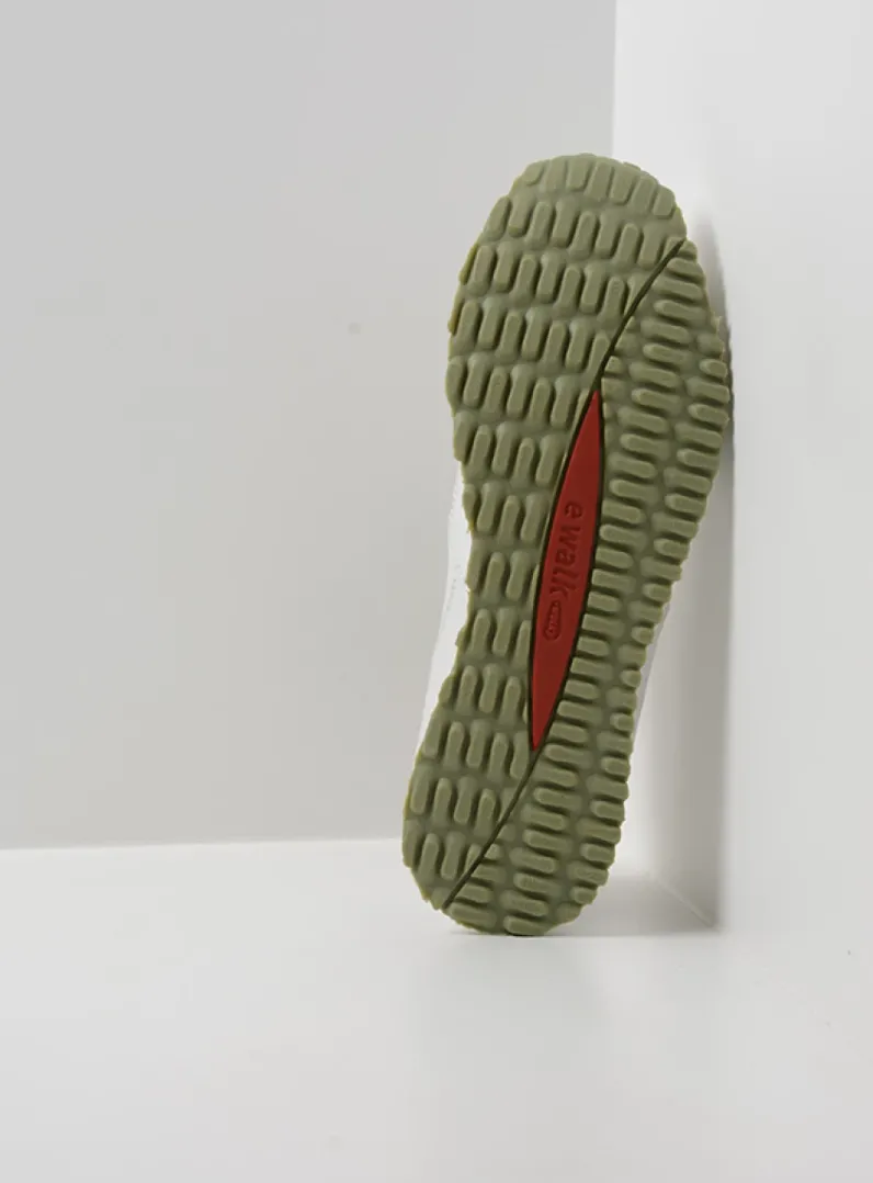 DAMES Wolky Wandelschoenen|Bandschoenen<e-Step - wit/lichtgroen leer