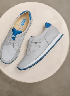 DAMES Wolky Lage Veterschoenen|Wandelschoenen<e-Walk - lichtgrijs/atlantisch blauw leer