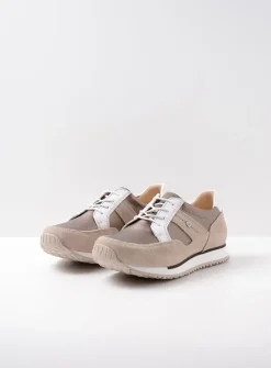 DAMES Wolky Lage Veterschoenen|Wandelschoenen<e-Walk - safari/brons leer