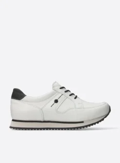 DAMES Wolky Lage Veterschoenen|Wandelschoenen<e-Walk - wit combi leer