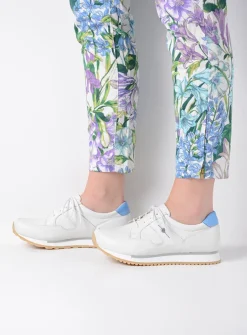 DAMES Wolky Lage Veterschoenen|Wandelschoenen<e-Walk - wit/blauw leer